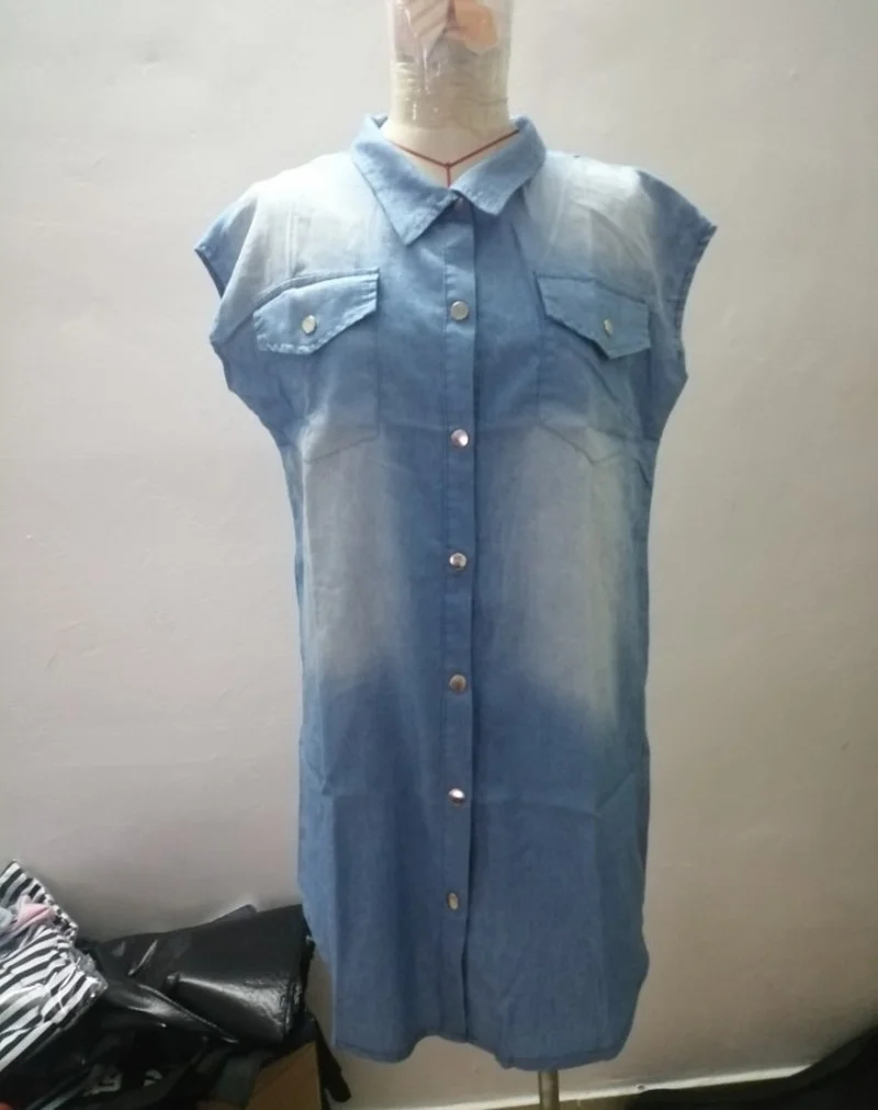 

Dress 2021 Summer Clothes for Women Denim Dress Short Sleeve Midi Dress Plus Size Vintage Dresses Pocket Button Women's Dress