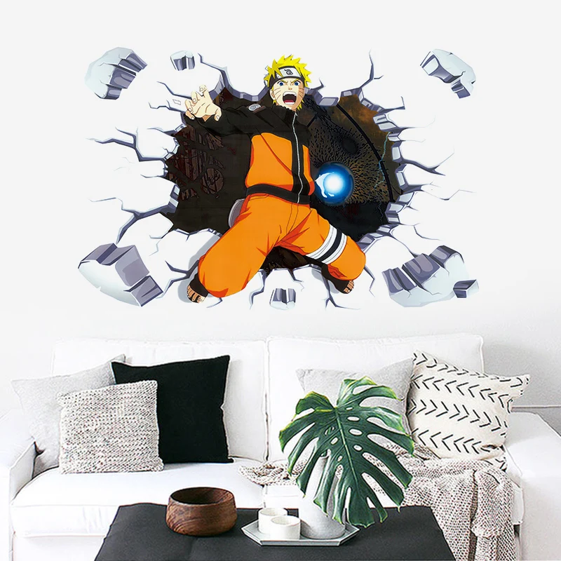 Плакаты 3D в японском стиле аниме настенные Стикеры для мальчиков детской комнаты