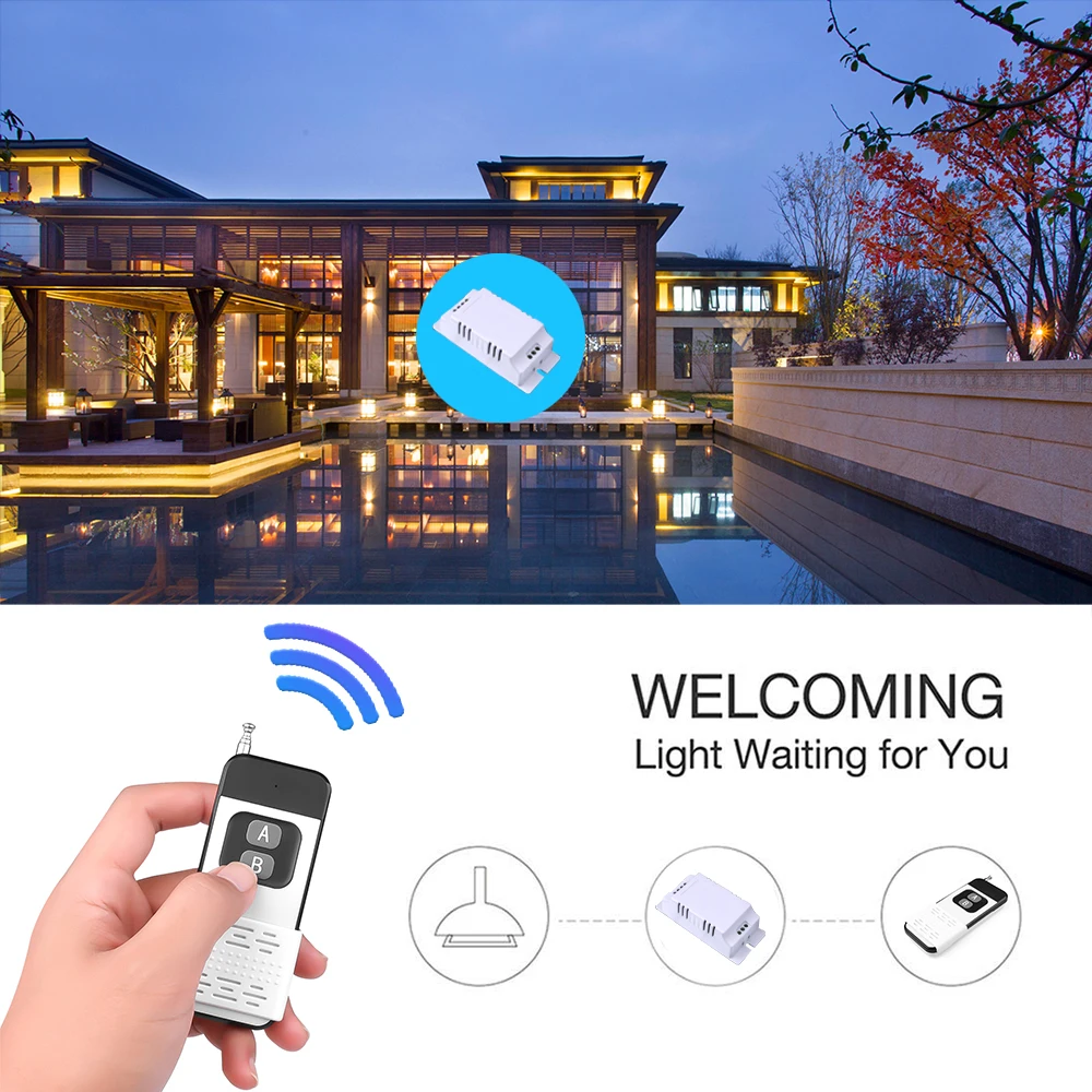 Kebidu 433 МГц беспроводной пульт дистанционного управления Переключатель AC 85 в 110 В