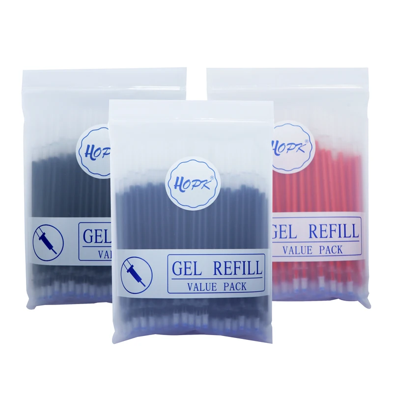 

100Pcs/Lot Office Gel Pen Refill Set 0.5mm/0.38mm Blue Black Red ink Rod Bullet/Needle Tip Pen Refill School Writing Stationery