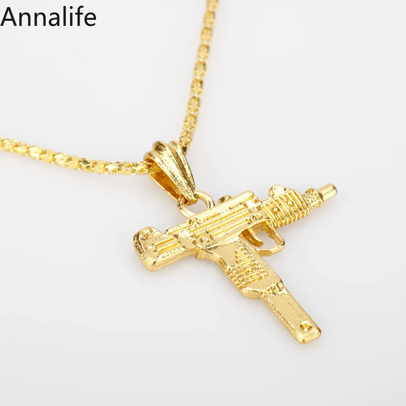 Новинка 2019 подвеска в виде пистолета стиле панк украшение для мужчин|Ожерелья с