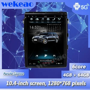 wekeao 10 4 vertical screen tesla style 1din android 9 0 auto radio for porsche cayenne car dvd multimedia player 5g 2011 2016 free global shipping