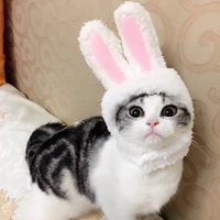 2021 new funny pet dog cat cap costume warm rabbit hat new year party christmas cosplay accessories photo props headwear