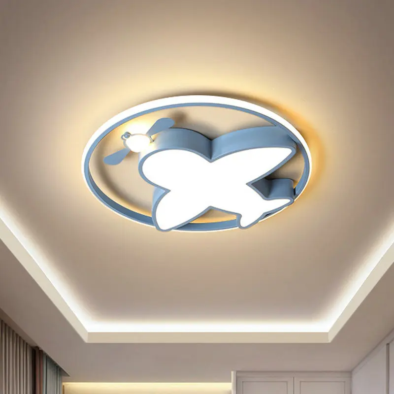 

Creative LED children's room airplane ceiling lamp for cartoon boy room