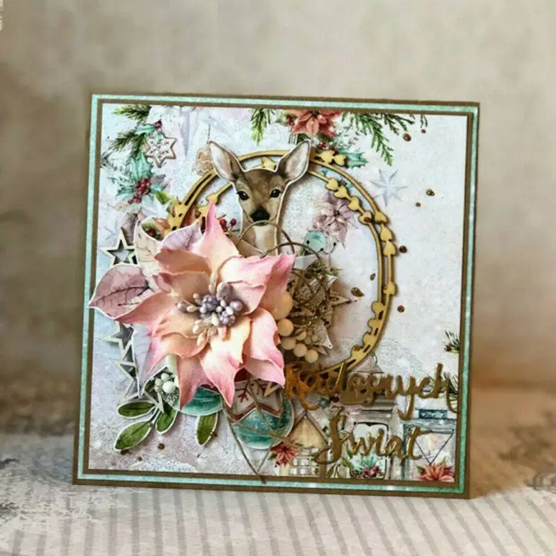 Scrapbooking Decorative Embossing Flower Metal Cutting Dies Cutter Stencils Photo Album Decor Card Making DIY Crafts | Дом и сад