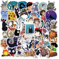 cute anime movie hayao miyazaki graffiti sticker stationery my neighbor totoro suitcase hand account aesthetic decoration 50pcs