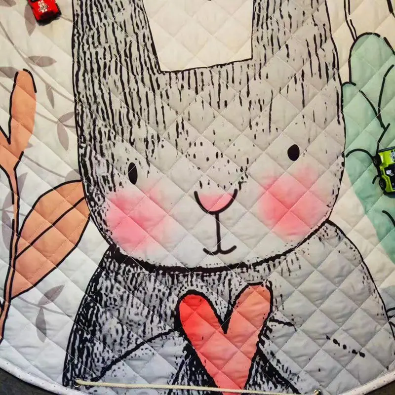 Круглые коврики детский игровой коврик органайзер для хранения игрушек детской