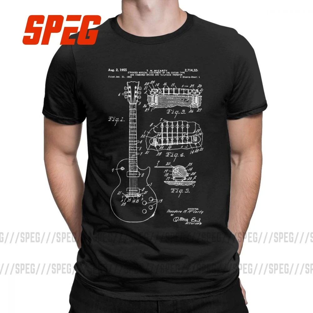 Футболка мужская с лакированной акустической электрогитарой повседневная