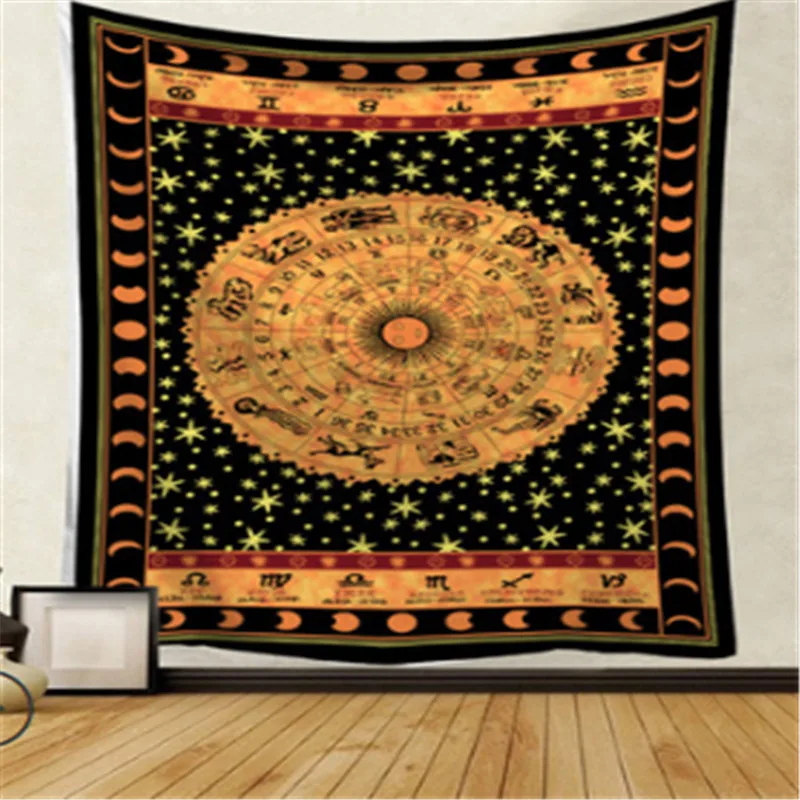 Гобелен с винтажным принтом настенный полиэстер мандала узор одеяло гобелен