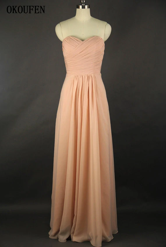 Лидер продаж персиковые Платья для подружек невесты на заказ 2021 простые