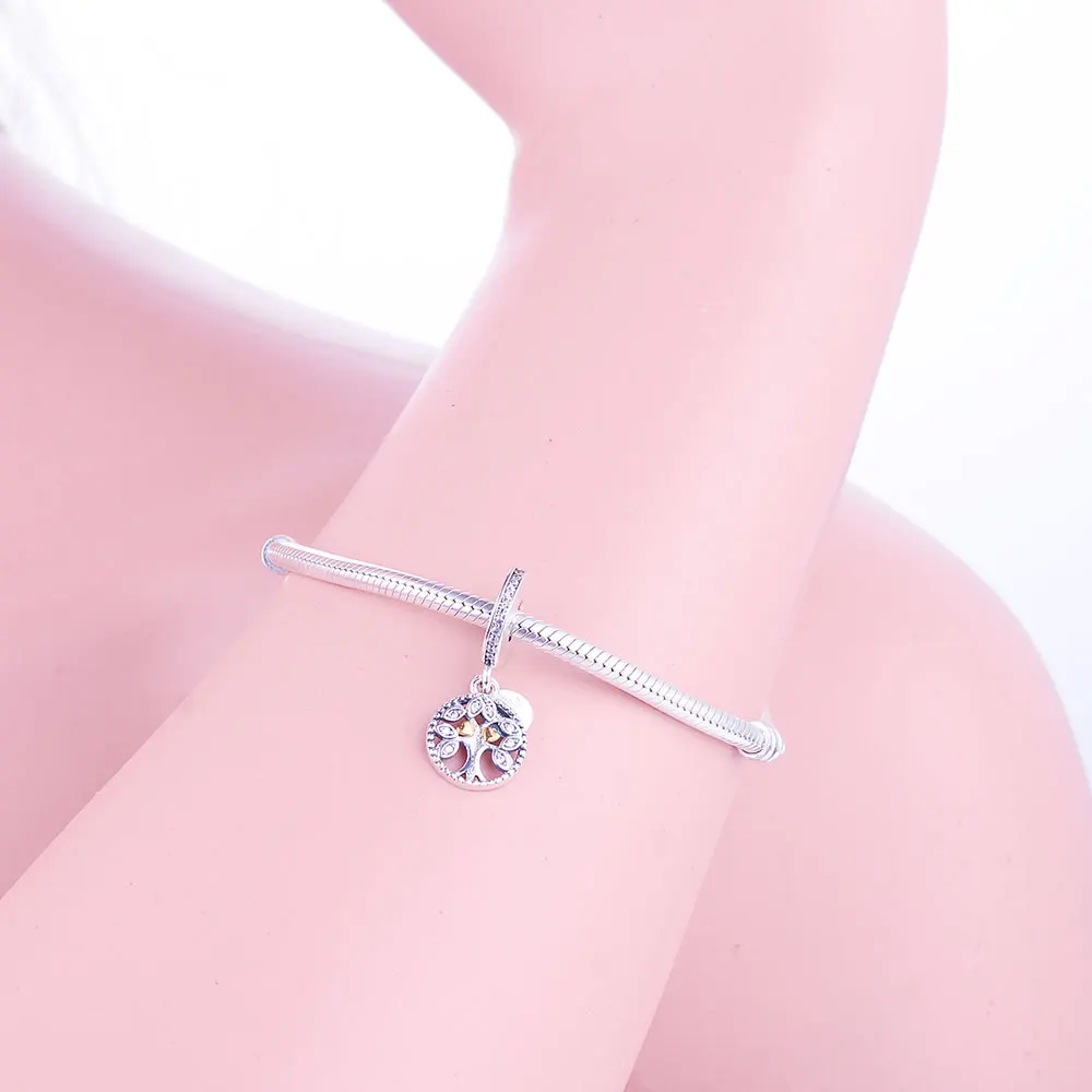 

Berloque Real 925 Sterling Silver Family Tree Dangle Charm Beads Fit Original Charms Bracelets Jewelry Making for Women