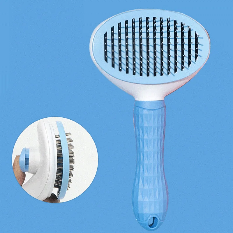 

2020 Pet Dog Comb Self Cleaning Brush Professional Grooming Brush for Dogs and Cats Quick Clean Short Medium Hair Brush Tool