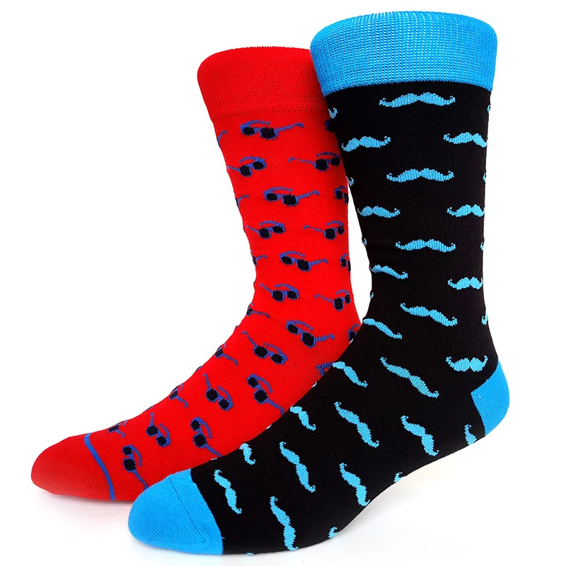 

High Quality Combed Cotton Socks Food Pattern Long Tube Funny Happy Men Socks Novelty Skateboard Crew Casual AB Crazy Socks