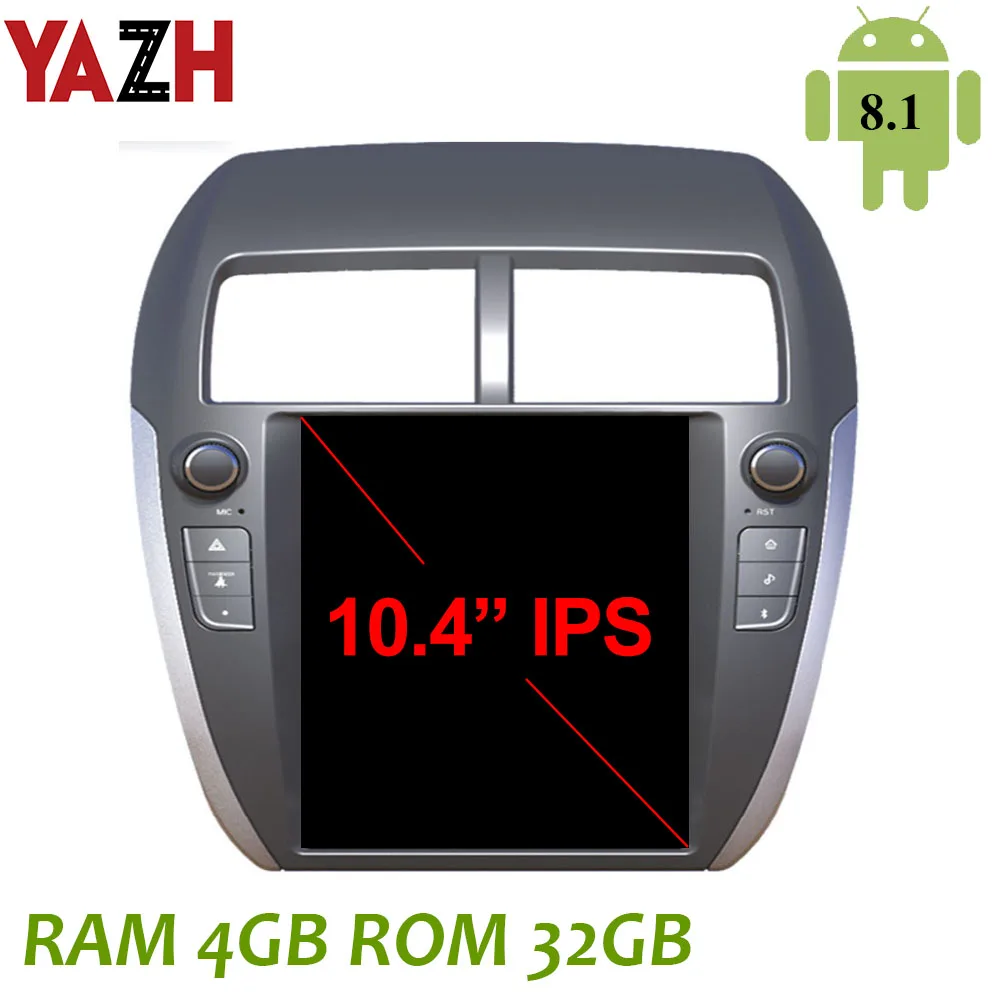 YAZH для Mitsubishi ASX RVR 2010 2011 2012 2013 Автомагнитола мультимедиа с Android 2014 8 1 &quotIPS дисплей