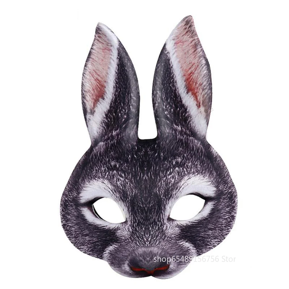 Маски животных кролик реквизит маска на Хэллоуин унисекс аксессуары для