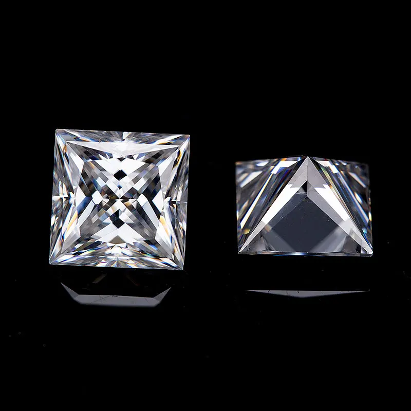2020 оптовая продажа moissanite Принцесса cut 3 5 мм D цветные камни ювелирные изделия с