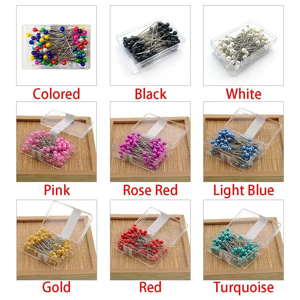 100 шт./кор.булавки для шитья круглая жемчужная головка игла лоскутного Свадебный