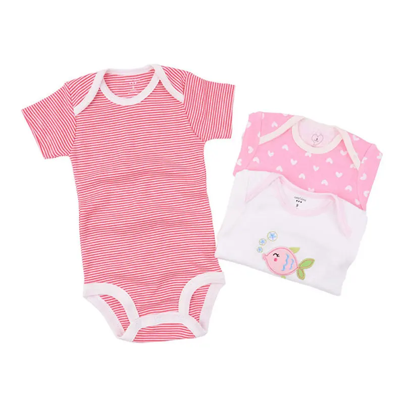 Комбинезон для маленьких девочек 5 шт. Детские костюмы Боди с короткими рукавами