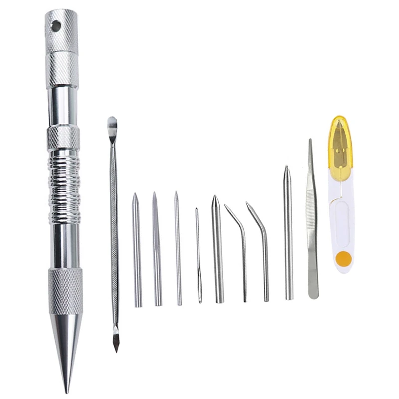 

12PCS Umbrella Rope Needle Marin Nail Umbrella Rope Needle Set Bracelet DIY Knitting Tool Paracord Needle