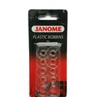 Пластиковые шпульки JANOME x10 в упаковке, для домашнего использования, модель 200122005