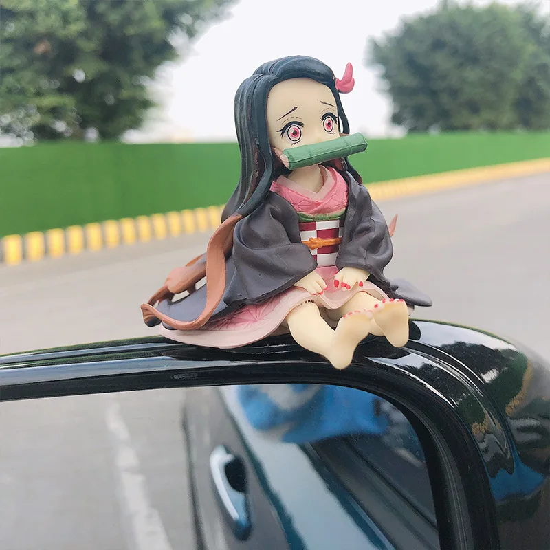 Decorazione d'interni per auto bambola Anime carina Kamado Nezuko decorazione per auto bambola accessori per auto interni Coche