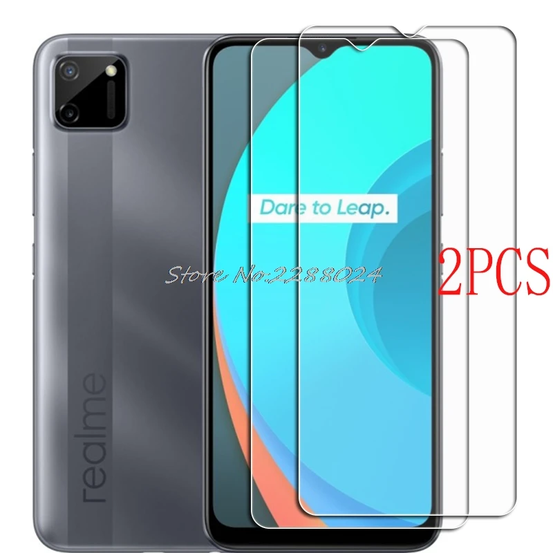 

2PCS FOR OPPO Realme C11 C15 RMX2180 Tempered Glass Protective on Realme C12 C11 RMX2185 Screen Protector Glass Film Cover