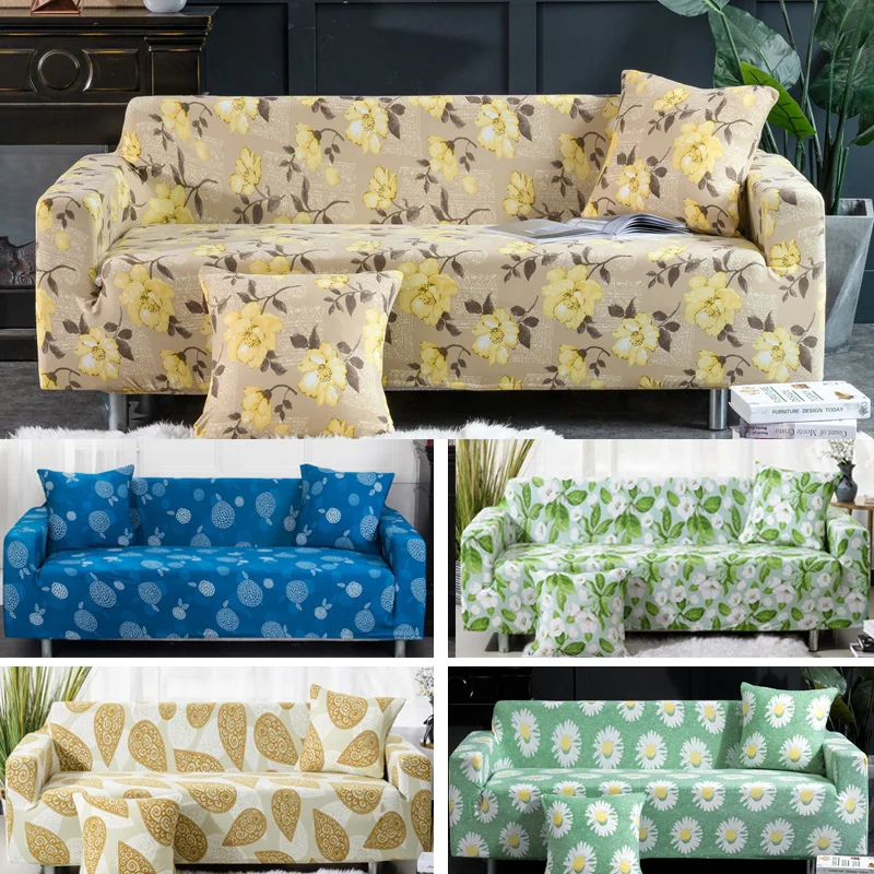 Новый Цветочный диванных чехлов для Гостиная угловой диван крышка спандекс 1/2/3/4