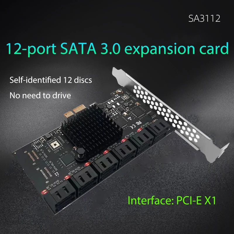 

Плата расширения SATA 3,0 на PCIe с низкопрофильным кронштейном, адаптер PCI Express на 12/16 портов, 1X 2X 4X 8X 16X, для HDD PCIE SATA