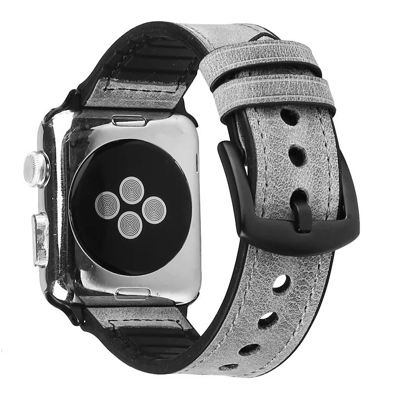 Кожаный силиконовый ремешок для apple watch, 44 мм, серия 4, 3, 2, 1, ремешок для iwatch, 38 мм, 42 мм, браслет с петлей, аксессуары для замены запястья