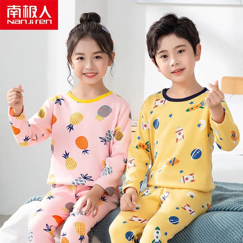 

Детский пижамный комплект nanjiren, вельветовый, теплый, удобный, дышащий