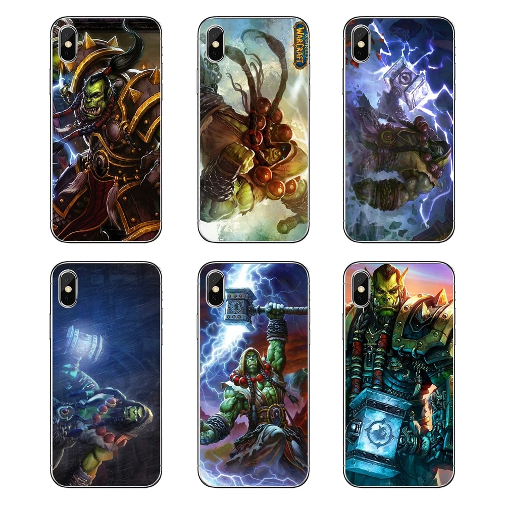 Прозрачный чехол для iPod Touch iPhone 4 4S 5 5S 5C SE 6 6S 7 8 X XR XS Plus MAX thrall wow World of Warcraft Art Poster из