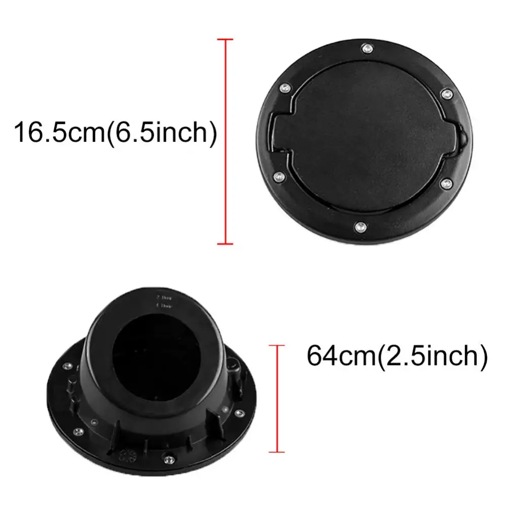 

80% Hot Sell Auto Car Aluminum Alloy ABS Gas Fuel Tank Caps Cover for Jeep Wrangler JK 07-18