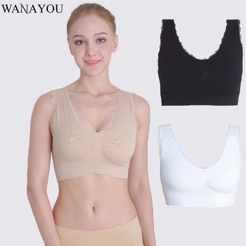 Женский кружевной спортивный бюстгальтер WANAYOU ударопрочный дышащий для фитнеса