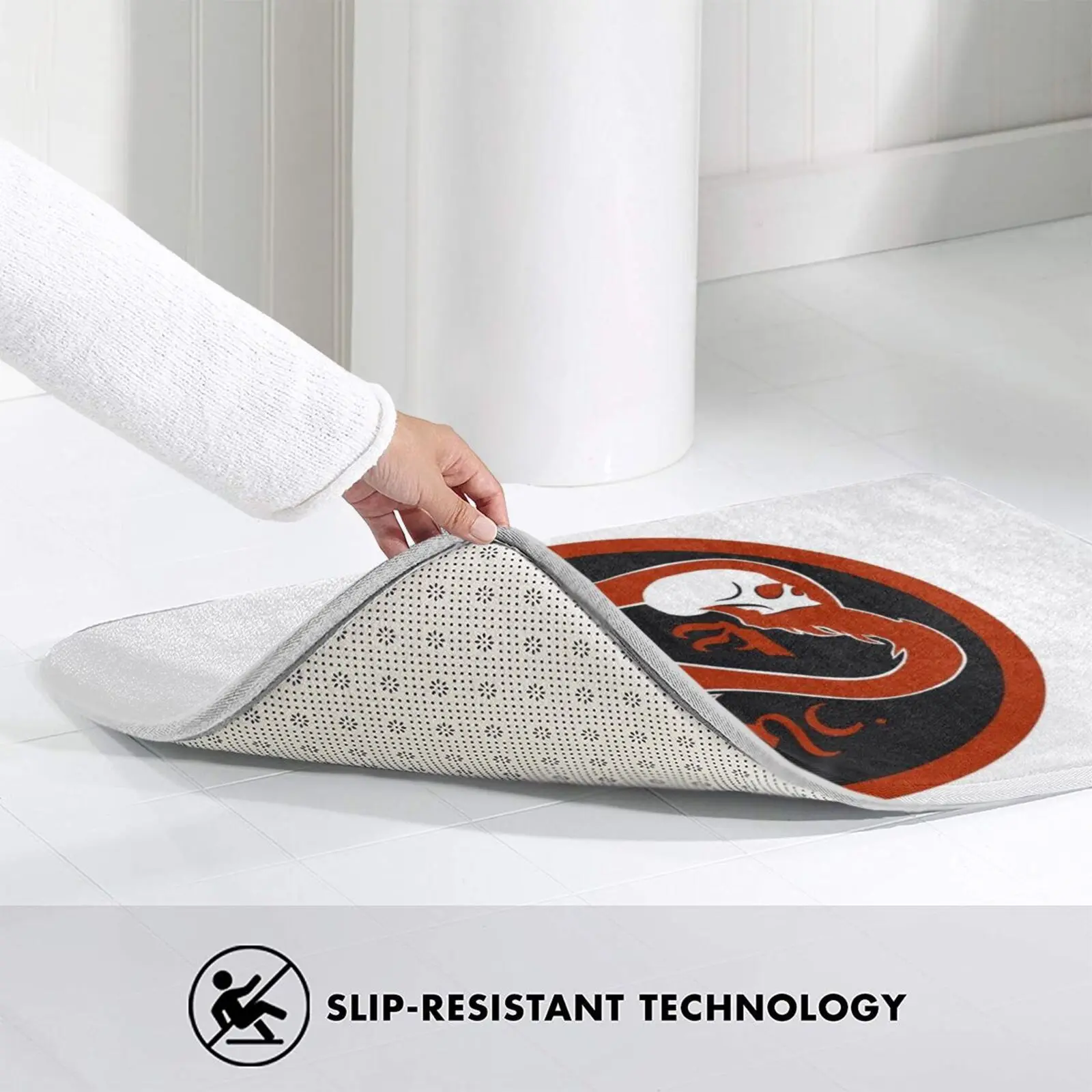 Коврик Calabarna Inc. Серия I коврик мягкий с рисунком черепа яркие кости готический