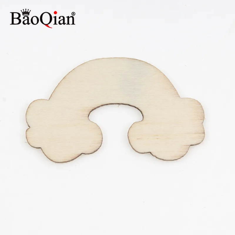 

10 шт., деревянные радужные украшения, 30 х50 мм