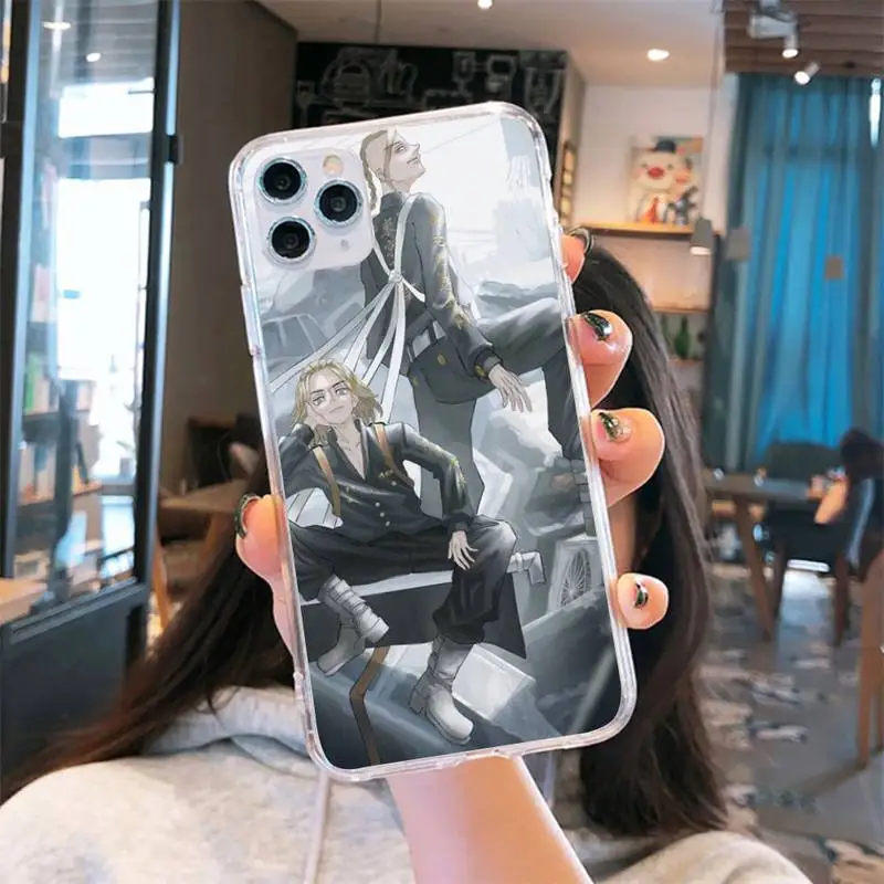 

Tokyo Revengers Phone Case Transparent for iPhone 6 7 8 11 12 s mini pro X XS XR MAX Plus cover funda shell