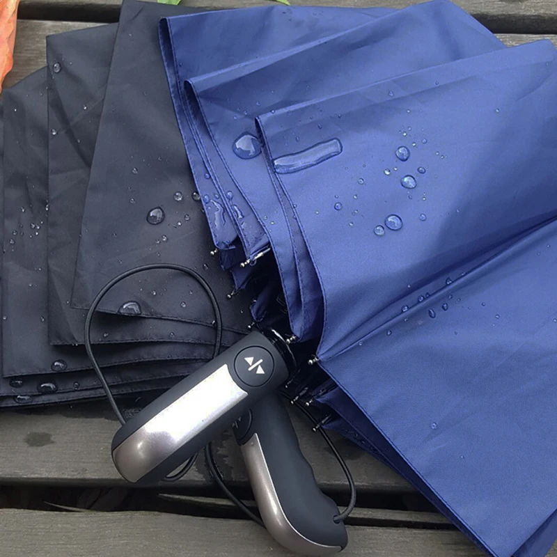 Автоматический складной зонт для женщин и мужчин 3 цвета 10 к большой с черным