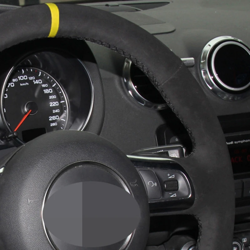 DKCEIS ручная строчка Черная мягкая замша для Audi A3 S3 (8P) Sportback 2008-2012 R8 TT TTS (8J) 2006-2014 |