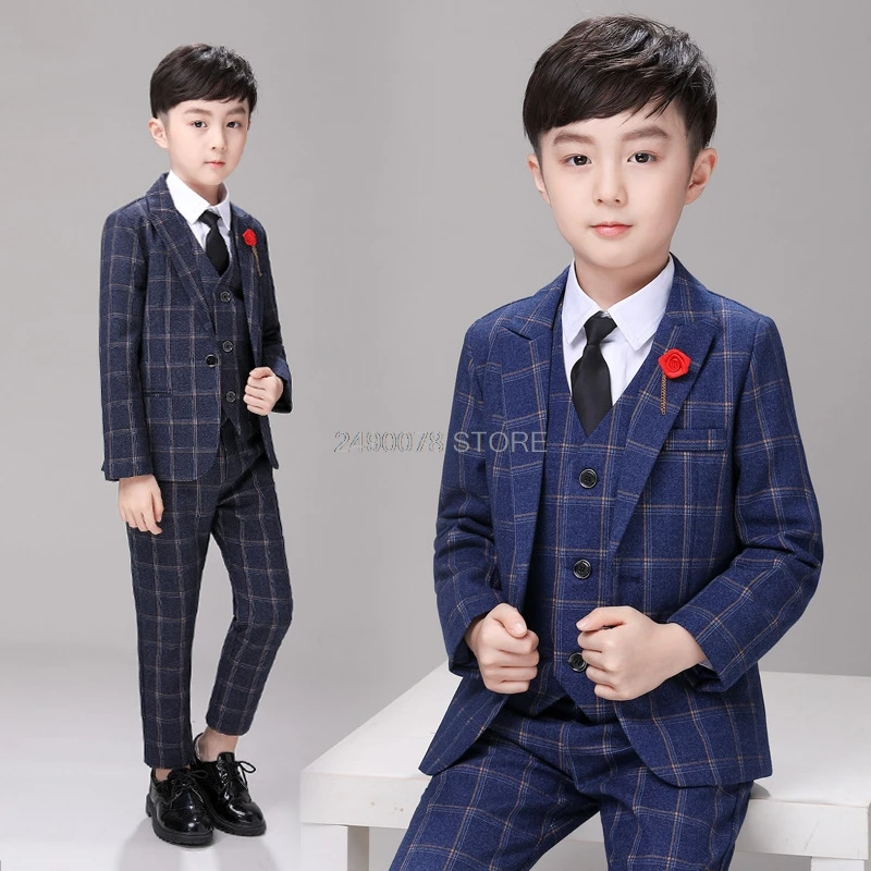 Формальный свадебный костюм с цветочным принтом для мальчиков пиджак жилет