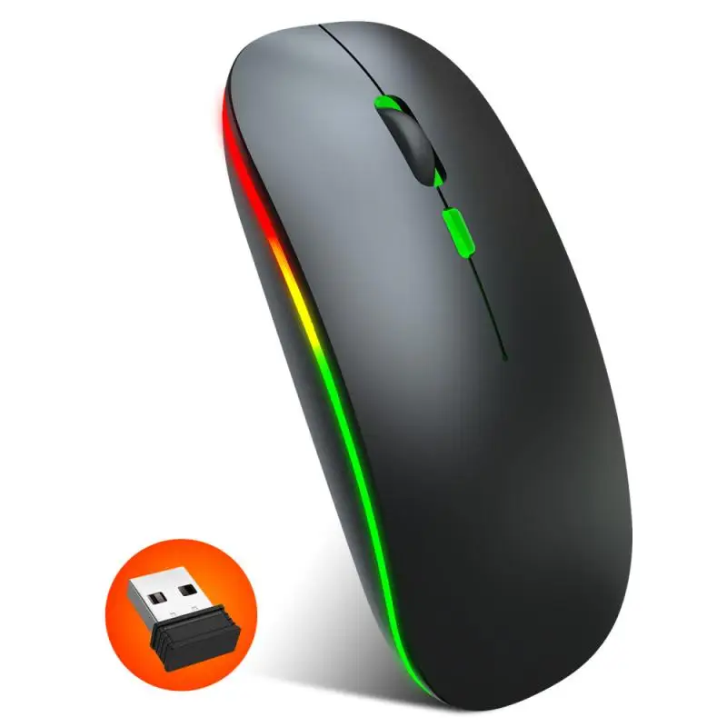 

Wireless Mouse 1600 DPI Bluetooth Mouse 2.4Ghz USB Computer Mouse Wireless Rechargeable Mouse Super Slim Silent