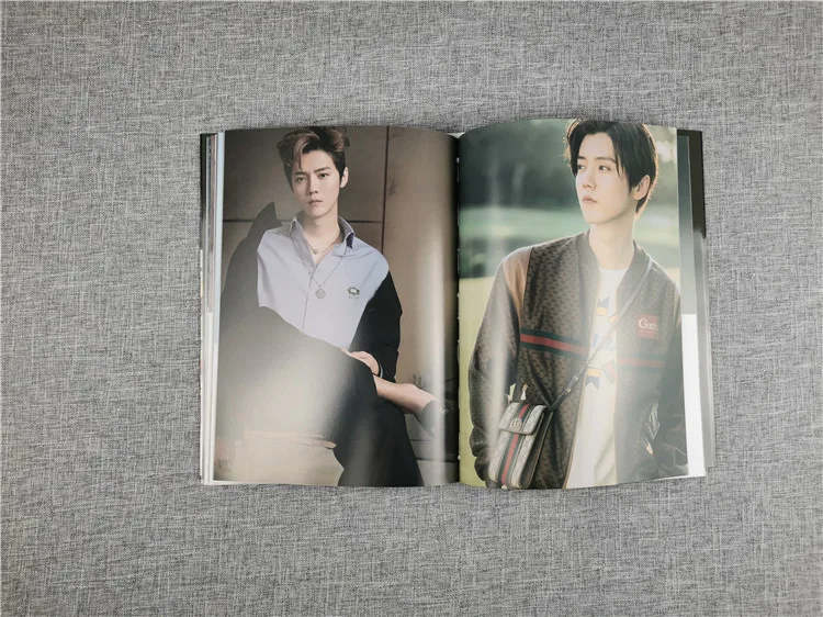 Книга с фотографиями Овен Лу Хань Китайский Мужской певец журнал изображением