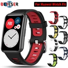 Силиконовый ремешок для Huawei Watch Fit, аксессуары для смарт-браслета, высококачественный сменный спортивный ремешок, защитный чехол