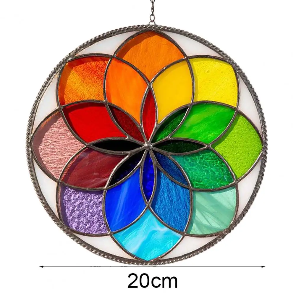 

Window Pendant Round Shape Multi-color Acrylic Hanging Pendant Decoration for Home