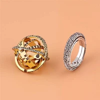 party ring ball ring yellow gold color silver color rings for women jewelry size 6 10