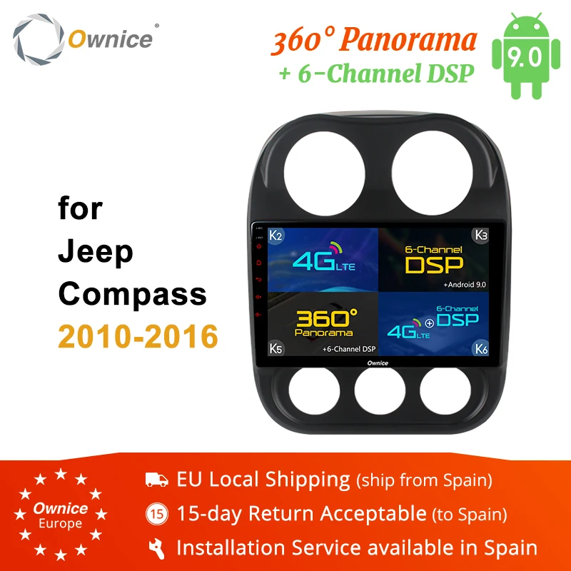 Ownice K3 K5 K6 Octa Core Android 8 1 автомобильное радио GPS для JEEP COMPASS 2010 2011 2012 2013 2014 2015 2016