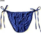 Трусы UNWE мужские из вискозы, полупрозрачное нижнее белье с U-образной завязкой, крутая мягкая пикантная одежда для плавания с низкой посадкой, на лето