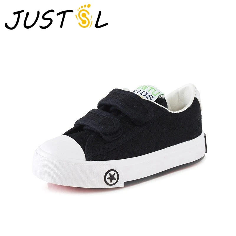 Детские холщовые кроссовки JUSTSL удобная модная повседневная Уличная обувь для