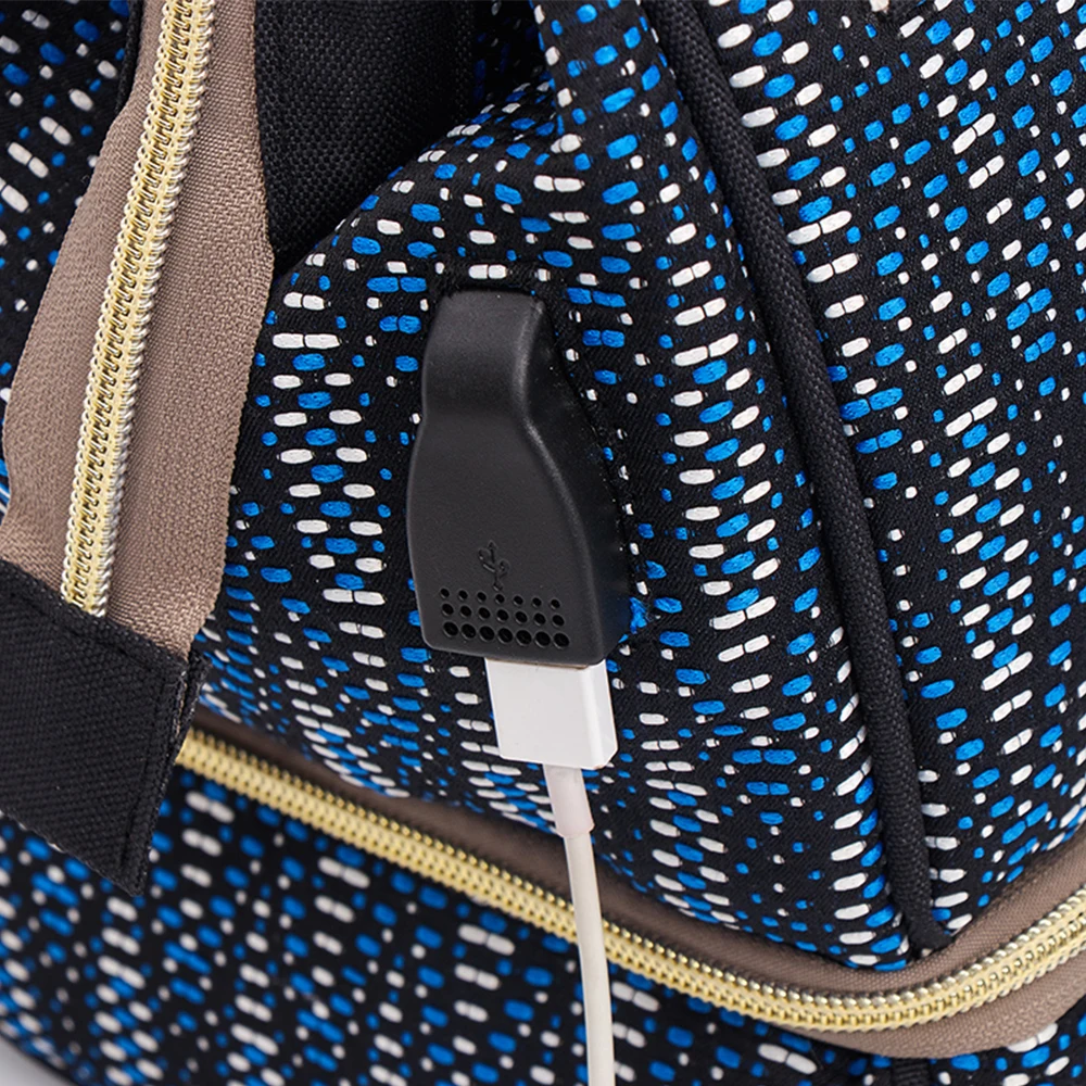 Сумки для подгузников USB зарядное устройство устанавливается снаружи сухого и