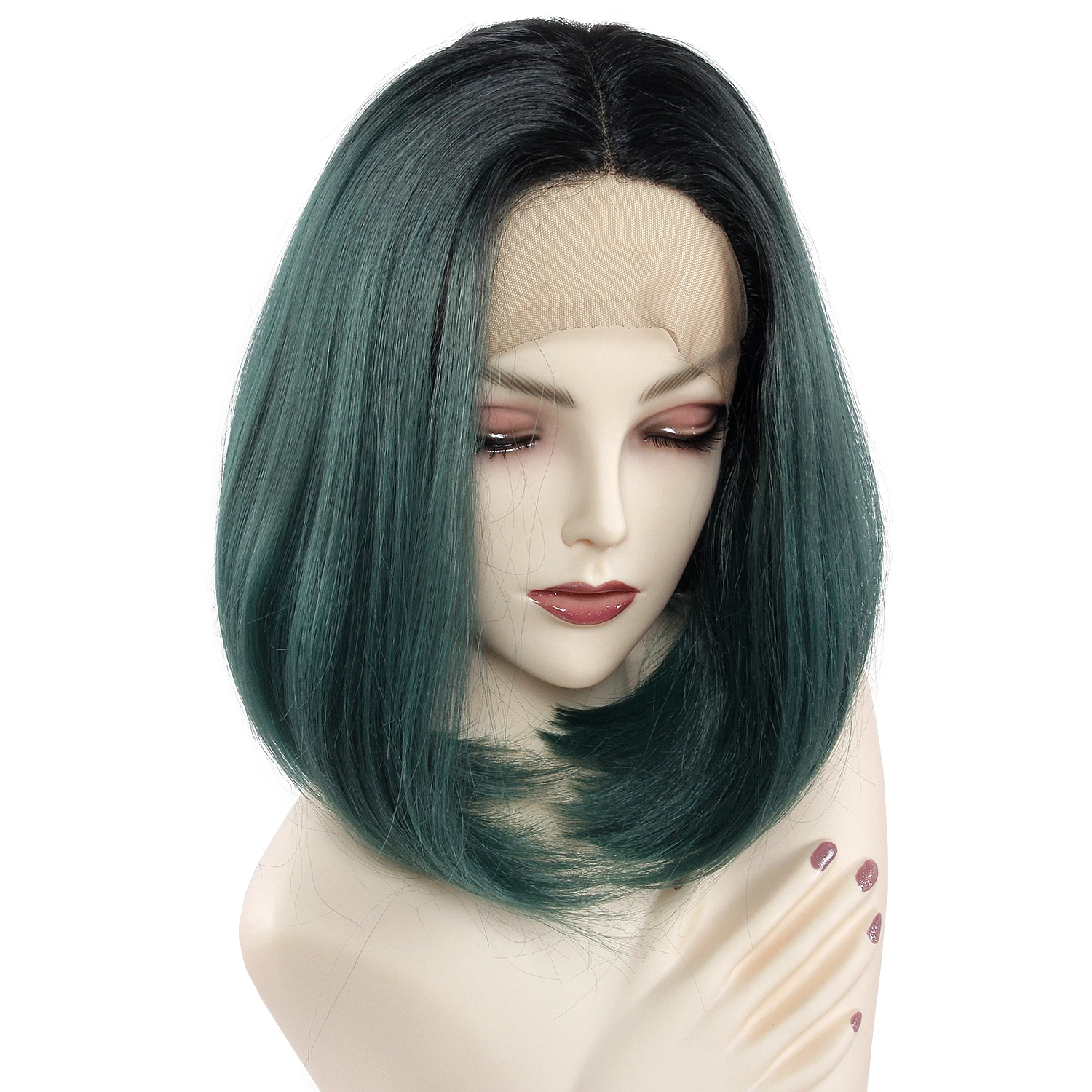 Короткие прямые с челкой синтетические парики для чернокожих/белых женщин