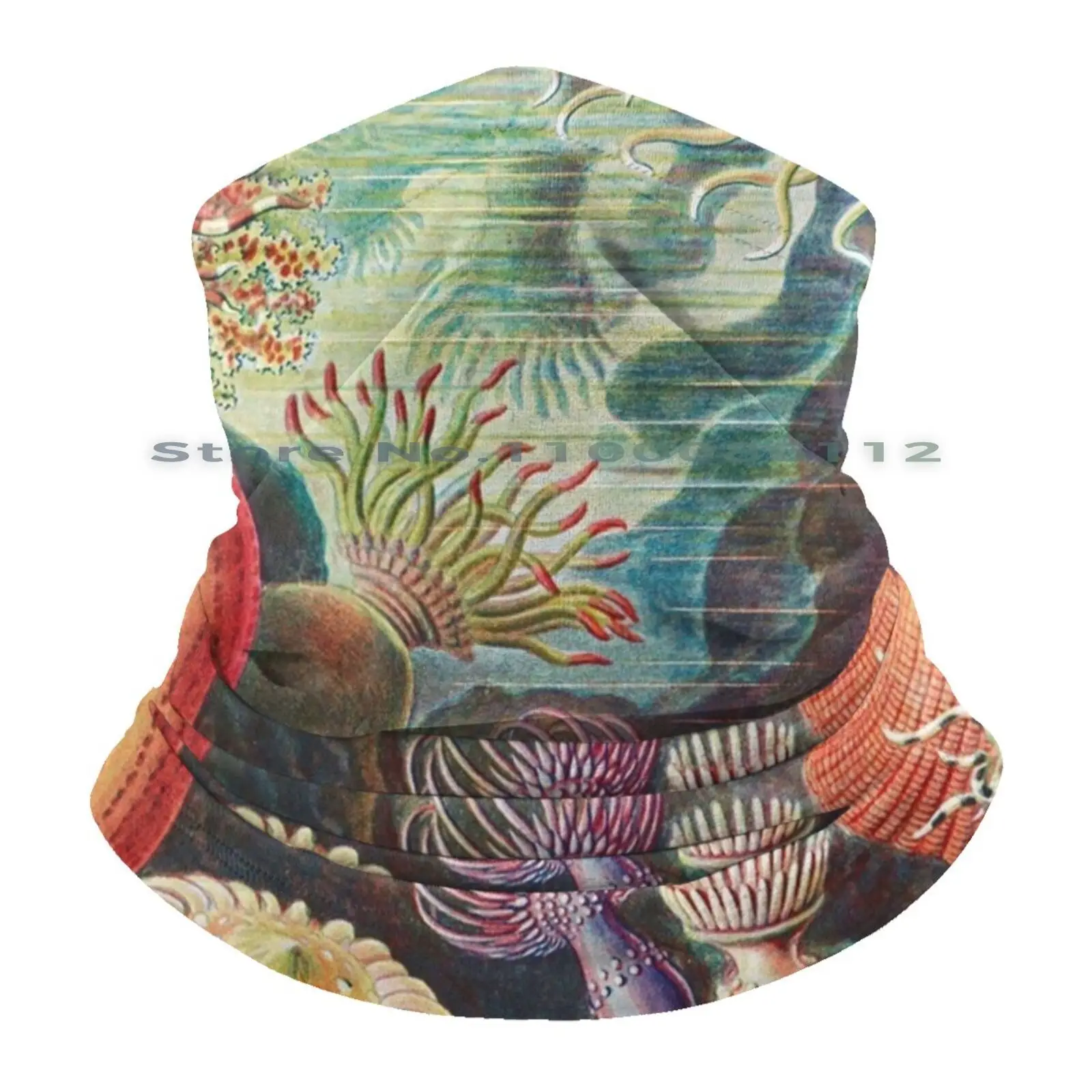 Морской анемон научная иллюстрация вязаная шапка морской морская биология